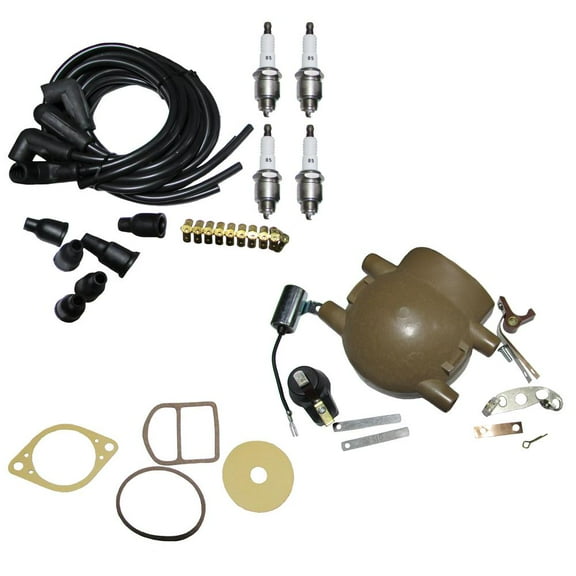 RAParts Complete Front Mount Distributor Ignition Tune Up Kit Fits Ford 9N 2N & 8N