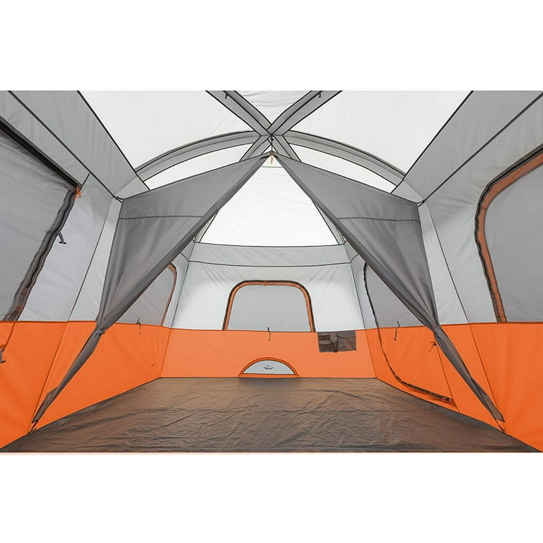 Core Equipment 10 Person Straight Wall Cabin Camping Tent - 14' x 10' x 86  H 