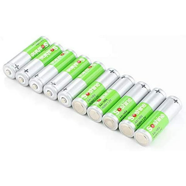 NICD Lot de 20 piles AA rechargeables pour lampe solaire 1,2 V 1000 mAh :  : Santé et Soins personnels