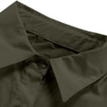 thumbnail image 4 of SRZYMJ Women's Casual Shirt Dress Collar V Neck Button Down Loose Long Sleeve Mini Dresses, 4 of 6