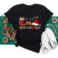 thumbnail image 5 of Camiseta con estampado navideño para mujer, ropa bonita para fiesta de año nuevo, Just a Girl Who Loves, 5 of 5