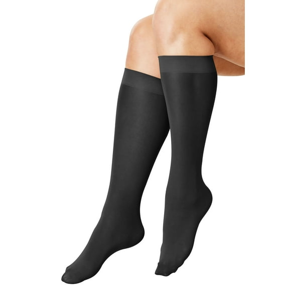 Comfort Choice Women's Plus Size 3-Pack Knee-High Support Socks