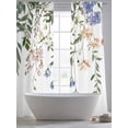 thumbnail image 5 of Spring Floral Leaves Sheer Curtains 84 Inch Length 2 Panels Set, Vintage Flowers Farmhouse Voile Window Treatment Rod Pocket Curtains Sheers Drapes for Bedroom/Living Room/Kitchen 52"x84"x2, 5 of 7