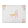 thumbnail image 1 of NUDECOR Pink Girly Cute Llama Pattern Kids Aztec Baby Character Doormat Floor Rug Bath Mat 23.6x15.7 inch, 1 of 1