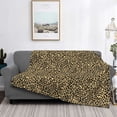 thumbnail image 2 of Honeii Leopard1 print throw blanket, crafted from cozy cotton flannel, offers versatile home decor as a bedding suitable for all seasons.-50"x40", 2 of 6