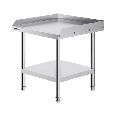 STAWAY Stainless Steel Work Table - Heavy Duty 24x24 Inch Food Prep Table with Adjustable Shelves, NSF Certified for Restaurant and Home Use