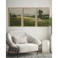 thumbnail image 4 of Vintage Landscape Framed Wall Art 16x24in3pcs Large The Vast Grassland Retro Classic Paints Rustic Farmhouse Living Room Bedroom Natural Framed, 4 of 7