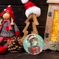 thumbnail image 6 of Cute Kitten Wearing A Santa Hat Is Peeking Out From Gift Box - Christmas Ornament Xmas Keepsake Ceramic Ornaments Holiday Decorations for Tree Christmas Gift Ideas 2.95in, 6 of 6