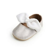 Antheron Baby Girls Mary Jane Flats with Bowknot Non-Slip Toddler First Walke...