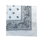 Unibasic Paisley Cotton Bandana XL, head wrap, handkerchief (Purple) - 10 Pack