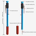 thumbnail image 2 of Vehicle Brake Pad Thick Gauge Car Brake Pad Measurment Tester Measuring Tool, 2 of 10