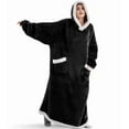 thumbnail image 3 of Oversized Wearable Blanket Hoodie, Warm Cozy Fall Winter Loungewear Robe with Hood for Adult, Outdoor Home Use, 3 of 6