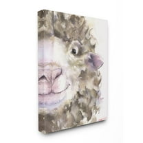 Stupell Industries Sheep Head Animal Watercolor Painting Canvas Wall Art by George Dyachenko