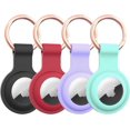 thumbnail image 1 of Compatible with AirTag Case Keychain Air Tag Holder Silicone AirTags Key Ring Cases Tags Chain Apple GPS Item Finders Accessories 4 Pack, 1 of 10