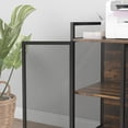 thumbnail image 3 of Rustic Brown Printer Cabinet With . 3-level Adjustable Shelf, Movable Handles, Office Storage Equipped Stand, Brown. Shelf For Tidy Office. Stable Wheels. Enhances Home Appearance, 3 of 6