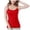 Red, variant on SHITINN Slim Fit Women Fitted Cropped Shirt Lady Suspender Vest（No Chest Pad）