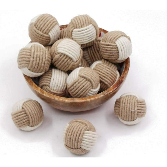 RII 6 Jute Rope Balls/Nautical Balls/ Vase Filler/Living Room Décor/Decoration Balls Ornaments DIY Crafts (Mix)…