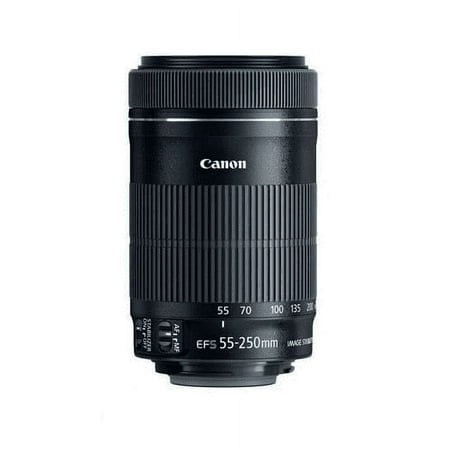 Canon - EF-S55-250mm F4-5.6 IS STM Telephoto Zoom Lens for EOS DSLR Cameras - Black