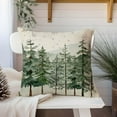thumbnail image 2 of Christmas Pillow Covers 18x18 Inch Set of 2 Christmas Tree Decorative Throw Pillow Cases Natural Forest Green Winter Holiday Xmas Decorations Indoor for Home Bedroom Living Room Couch Decor, 2 of 6