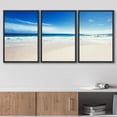 thumbnail image 3 of wall26 3 Piece Framed Canvas Wall Art - Seychelles Beach - Modern Home Art Stretched and Framed Ready to Hang - 24"x36"x3 Black, 3 of 5