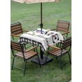 thumbnail image 4 of Outdoor Tablecloth with Umbrella Hole for Patio/Picnic/Party/Camping, 250th Anniversary Waterproof Table Cloth Square Cover Washable, Home Sweet Black Plaid 4th of July (54"x 54"), 4 of 9