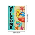 thumbnail image 4 of AMHNF Welcome Summer Beach Theme Linen Garden Flag for Spring Summer Home Outdoor Garden Yard Door Decor 12x18 inch, 4 of 5