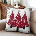 thumbnail image 4 of Christmas Tree Santa Claus Farmhouse Throw Pillow Covers Modern Throw Pillow Case 2 Pieces Christmas Throw Cushion Case for Room Home Patio Bedroom Livingroom, 4 of 7