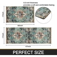 thumbnail image 3 of Boho Kitchen Rug Set, Teal, Set of 2s, Farmhouse Style, Washable, Non Slip, Bohemian Vintage Kitchen Rugs Mats 17"x47"+17"x30", 3 of 7