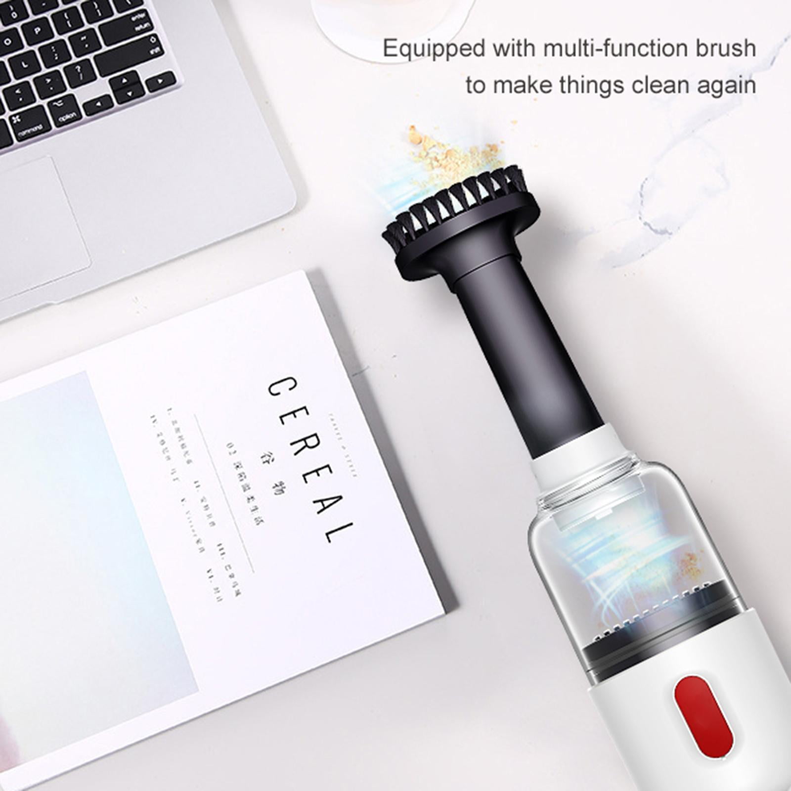 Car Vacuum Cleaner Rechargeable USB Handheld 3200PA Duster Powerful Suction Fast Charge High Power for Desktop , White