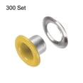 thumbnail image 3 of Uxcell 300 Set Grommets Kit Metal Eyelets 4mm 1/6" Hole Tiny Grommet with Washers for Shoes Clothes Belt Tag Bag Fabric Leather DIY Project, Yellow, 3 of 4