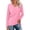 C-Pink561, variant on DHFJKG Women's V Neck Long Sleeve T Shirt Casual Workout Yoga Top Solid Color Loose Fit Basic Tee Spring Fall Versatile Tops