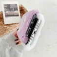 thumbnail image 3 of Plush Case Compatible with Samsung Galaxy A12 Fluffy Furry Case Cover,Faux Rabbit Bunny Fur Warm Winter Soft Silicone with Diamond Pearls 3D Handmade Phone Case,White, 3 of 7