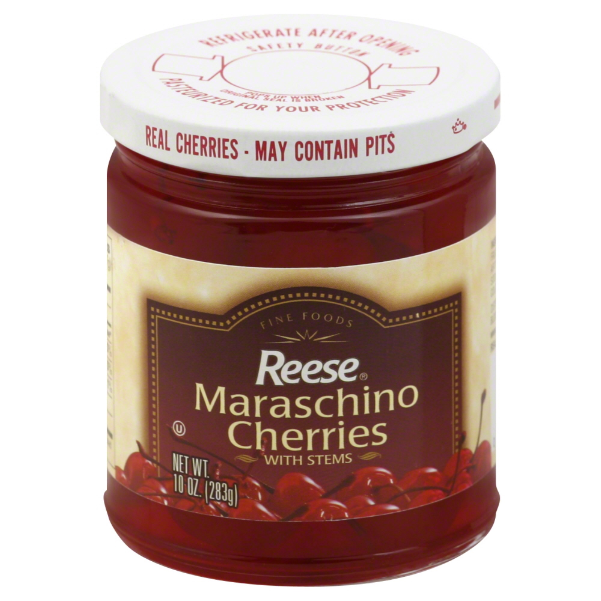 (Price/Case)Reese Red Maraschino Cherries with Stems Case of 12 10