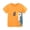 Orange, variant on Lovskoo Kids Boys Girls Bird Printed Tops Short Sleeved Solid Round Neck Basic T Shirts Summer Sport Clothes 3 Years Orange