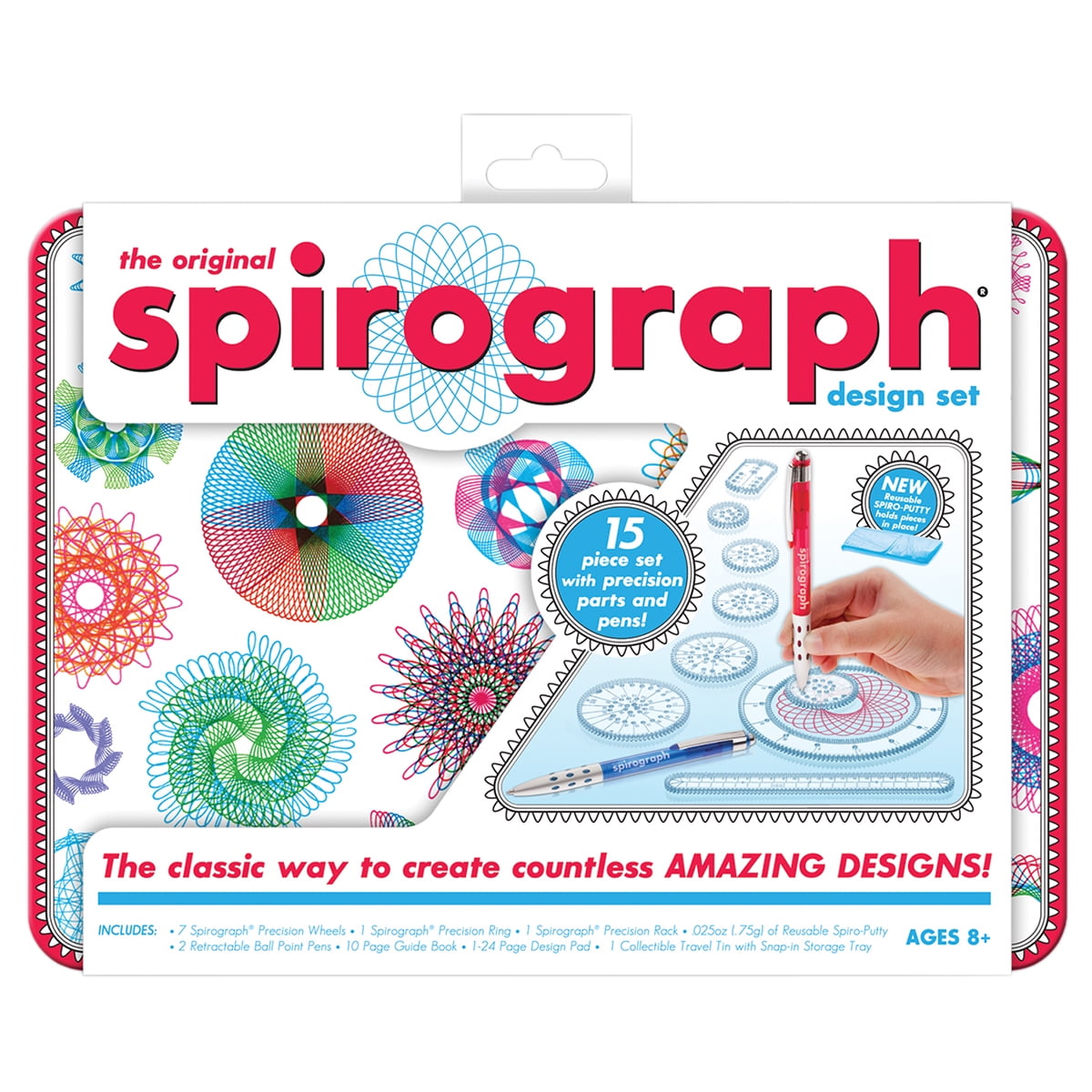 Spirograph Design Set Fun For Young & Adult Deluxe Original Drawing Art Toy Game 