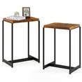 thumbnail image 2 of Set of 2 Nightstands Narrow Side Table End Table, Rustic Brown, 2 of 7