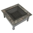 thumbnail image 4 of 32" Square Tile Fire Pit Outdoor Patio Garden Backyard with Screen Cover Poker, 4 of 6