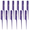 thumbnail image 1 of Krest Cleopatra Peines de cola de rata de 8-1/2 pulgadas, dientes extra finos. Peine de cola de rata modelo #441. Color Púrpura Fresco. 1 docena., 1 of 5