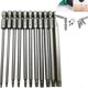 thumbnail image 1 of Screwdriver bits (11 pieces), Screwdriver bit set, Long Torx, screwdriver set, Hollow Torx Bit set, S2 steel, With security head, Hexagon shaft, 100mm, 1 of 5