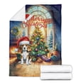 thumbnail image 2 of Merry Christmas Beagle Santa Hat Xmas Tree Winter Holiday Cozy Fleece Blanket Beagles Dog Lover Gifts Idea Warm Soft Throw Blanket - 01013, 2 of 5