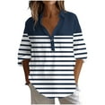thumbnail image 2 of Button Down Shirts For Women Dressy Long Sleeve Blouse Business Casual Work Tops Navy S, 2 of 5