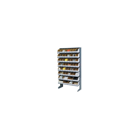 Floor Picker Rack with 56 Corrugated Bins, 33x12x61