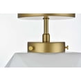 thumbnail image 5 of Living District Lawrence 10" Flush Mount Frosted White Shade In Satin Gold, 5 of 9