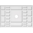 thumbnail image 1 of Ekena Millwork CMP30X20BX-03000 3 in. ID x 10.5 in. Rectangle Beaux Médaillon de Plafond Contemporain PVC, 1 of 1