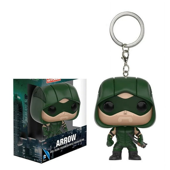 YE FUNKO POP Justice League Superhero Superman Batman the Flash Aquaman Wonder Women Arrow Crborg Pocket POP Keychain Figure Toys