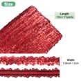 thumbnail image 3 of Uxcell 1-Pack Elastic Sequins Trim, 11 Yards 0.8 Inch Sequin Trim 2 Row for Craft Sewing Trimming [Laser Red], 3 of 6