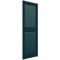 thumbnail image 5 of Ekena Millwork 12"W x 52"H Mid-America Vinyl, Standard Size Cathedral Top Center Mullion, Open Louver Shutter, w/Installation Shutter-Lok's & Matching Screws (Per Pair), 166 - Midnight Blue, 5 of 14