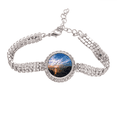 thumbnail image 1 of Lake Mountain ciencia naturaleza paisaje Pulsera de tobillera de cadena de tenis, joyería de diamantes, 1 of 3