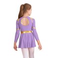 thumbnail image 2 of iiniim Cheer Leader Girls Contrast Color Cold Shoulder Cheerleading Uniform Dress Birthday Party Lavender 14, 2 of 7