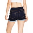 thumbnail image 5 of Women’s Low Waist Skinny Fit Jean Shorts with Fashionable Leg Cuff and Pockets Stretch Cotton Blend Trouser, 5 of 8